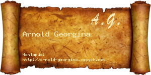 Arnold Georgina névjegykártya